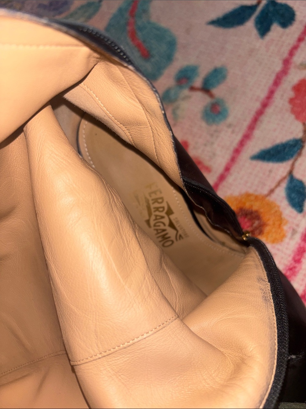 salvatore ferragamo Knee-High Boots in Black Leather size 10 - Picture 6 of 8